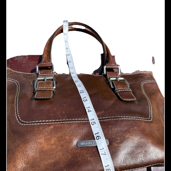 MICHAEL KORS SATCHEL VINTAGE SHOPPER HOBO TOTE PEBBLE LEATHER W COMPARTMENTS - Picture 6 of 9